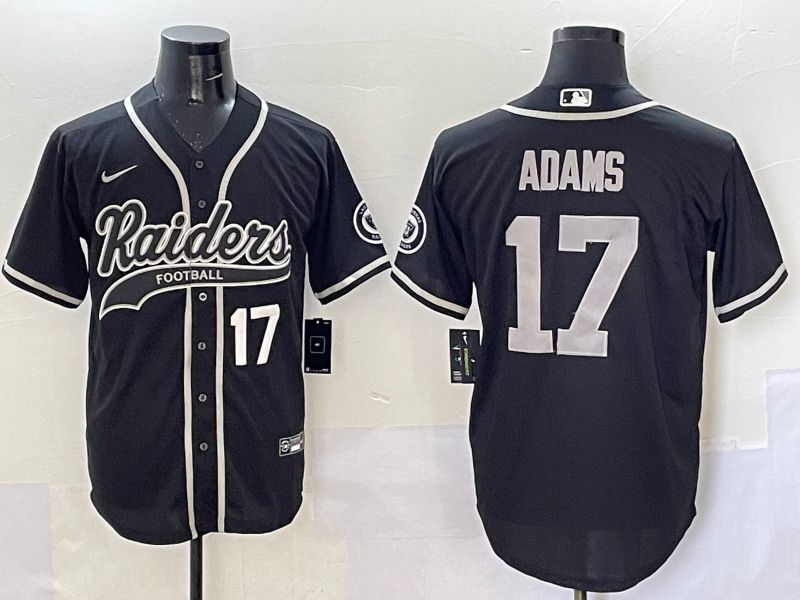 Men 2025 Oakland Raiders #17 Adams Black Joint Name Nike Limited NFL Jersey style 2